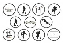 ITH Untersetzer - Fußball Silhouette